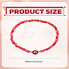 1Pc Lampwork Evil Eye & Glass Beaded Stretch Bracelets BJEW-LP0004-13E-2