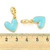 Rack Plating Alloy Enamel Heart European Dangle Charms FIND-B034-20G-05-3