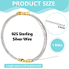 1 Roll 925 Sterling Silver Wire STER-BC0001-03C-2