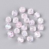 Transparent Spray Painted Glass Beads EGLA-N018-4mm-11-2