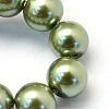 Baking Paint Pearlized Glass Pearl Round Bead Strands X-HY-Q003-10mm-49-3