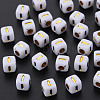 Opaque White Acrylic Beads MACR-Q242-010I-1