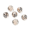 Luminous Handmade Enamel Gold Sand Glass Beads Strands LAMP-U004-08H-2