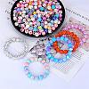Printed Round with Egg Pattern Silicone Focal Beads LS-SI-JX0056A-148-3
