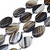 Natural Banded Agate/Striped Agate Beads Strands G-I245-58C-3