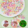 500Pcs Luminous Transparent Acrylic Beads LACR-PA0001-03-7