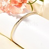 Perfect Design Real 18K Gold Plated Brass Torque Cuff Bangle BJEW-EE0001-05-1