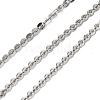 304 Stainless Steel Flat Round Link Chains CHS-K026-01B-P-1