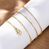 Brass Cable Chains Necklace for Women NJEW-P265-42G-4