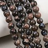 Natural Glaucophane Beads Strands G-R485-12-8mm-1