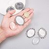 Oval Clear Glass Cabochon Cover DIY-PH0018-99AS-4