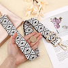 Two Tone Rhombus Pattern Polycotton Braided Adjustable Bag Handles FIND-WH0129-23A-3