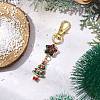 Christmas Theme Alloy Enamel with Rhinestone Pendant Decoration KEYC-JKC00977-4