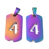 Ion Plating(IP) 304 Stainless Steel Pendants STAS-O127-A04-4