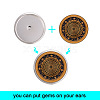 Brass Ear Studs Settings IFIN-YW0001-15-6