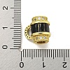 Rack Plating Brass Cubic Zirconia Beads KK-L215-317G-02-3
