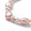 Natural Baroque Pearl Keshi Pearl Beaded Bracelets BJEW-JB05266-02-2