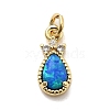 Synthetic Opal Teardrop Charms KK-H089-04B-02-1