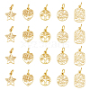 DICOSMETIC 20Pcs 5 Styles Rack Plating Brass Charms KK-DC0004-08-1