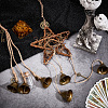 2Pcs 2 Styles Rattan & Iron Witch Bells Wind Chimes Door Hanging Pendant Decoration WICR-CN0001-01-4