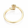 Brass Micro Pave Clear Cubic Zirconia Peg Bails Cuff Finger Ring Settings X-KK-T056-117G-NF-3
