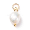 Grade B Natural Cultured Freshwater Pearl Charms PALLOY-JF01497-01-2