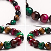 Natural Tiger Eye Round Beads Stretch Bracelets BJEW-PH0001-10mm-09-4
