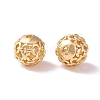 Brass Hollow Round Beads KK-P226-21CG-1