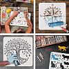 9Pcs 9 Styles Easter PET Hollow Out Drawing Painting Stencils Sets DIY-WH0383-0037-4