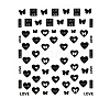 3D Black Transfer Stickers Decals MRMJ-R090-59-DP3223-1