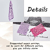 ANATTASOUL 7 Pairs 7 Colors Aluminum Mesh Sequin Rhombus Dangle Earrings for Women EJEW-AN0001-71-3