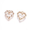 Brass Micro Pave Cubic Zirconia Charms KK-F782-10G-NF-2