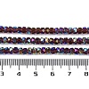 Electroplate Glass Beads Strands GLAA-Q105-03E-4