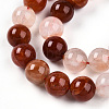 Natural Red Quartz Beads Strands G-T140-8mm-01-4