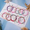 20Pcs 20 Colors Handmade Polymer Clay Heishi Surfer Stretch Bracelets Set with Synthetic Hematite BJEW-SW00044-6