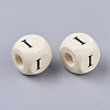 Printed Natural Wood Beads WOOD-T026-001I-2