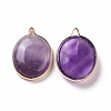 Natural Amethyst Pendants G-C023-03-2