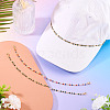 2Pcs 2 Colors Brass Enamel Curb Chain Bracelet Making AJEW-TAC00048-6