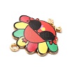 Cute Printed Alloy Pendants ENAM-L040-002B-07-3