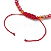 4Pcs 4 Colors Porcelain Braided Bead Anklets AJEW-AN00586-5