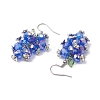 Glass with Acrylic Dangle Earrings for Women EJEW-TA00556-4