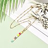 Vertical Bar Japanese Seed Beads Pendant Necklace for Girl Women NJEW-JN03693-02-2