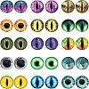 30Pcs 15 Style Luminous Glass Cabochons DIY-CA0004-97-1