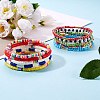 10Pcs 10 Style Handmade Polymer Clay Heishi Surfer Stretch Bracelets Set BJEW-SW00048-2