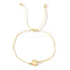 Elegant Golden Edge Glass Link Bracelets for Girlfriend and Family KK2420-2-1