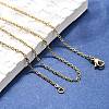 304 Stainless Steel Cable Chain Necklaces STAS-O053-07G-4