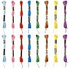 6Bundles Polyester Embroidery Floss OCOR-YW0001-25H-2