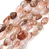Natural Rutilated Quartz Beads Strands G-P568-C10-01-2