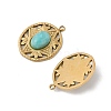 304 Stainless Steel Pave Natural Amazonite Pendants STAS-P380-22G-01-2