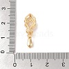 Golden Brass Micro Pave Clear Cubic Zirconia Ice Pick Pinch Bails KK-B100-049G-4